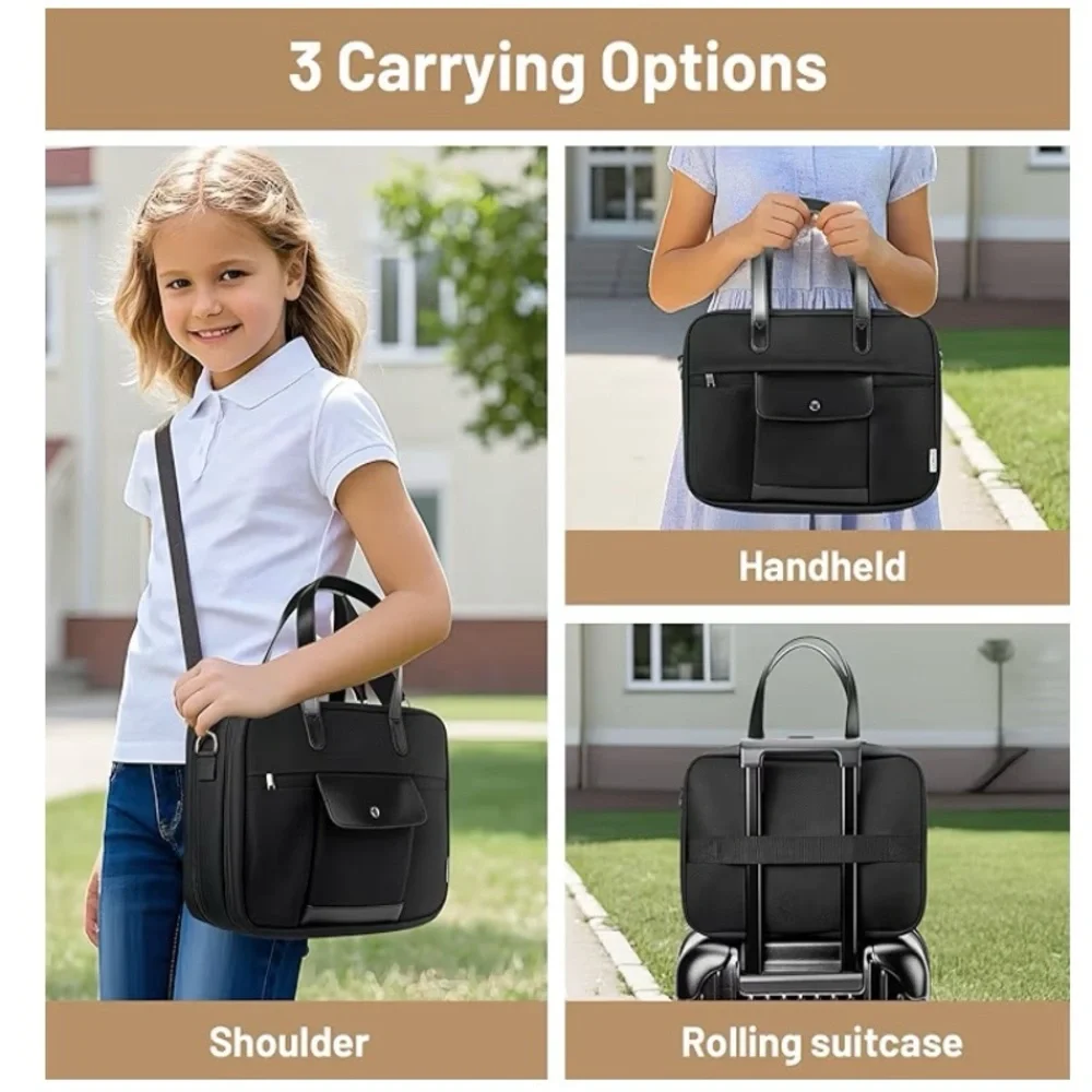 3 Ring Binder with Zipper Fits 500 Sheets, 2” Zipper Binder Shoulder Strap. New